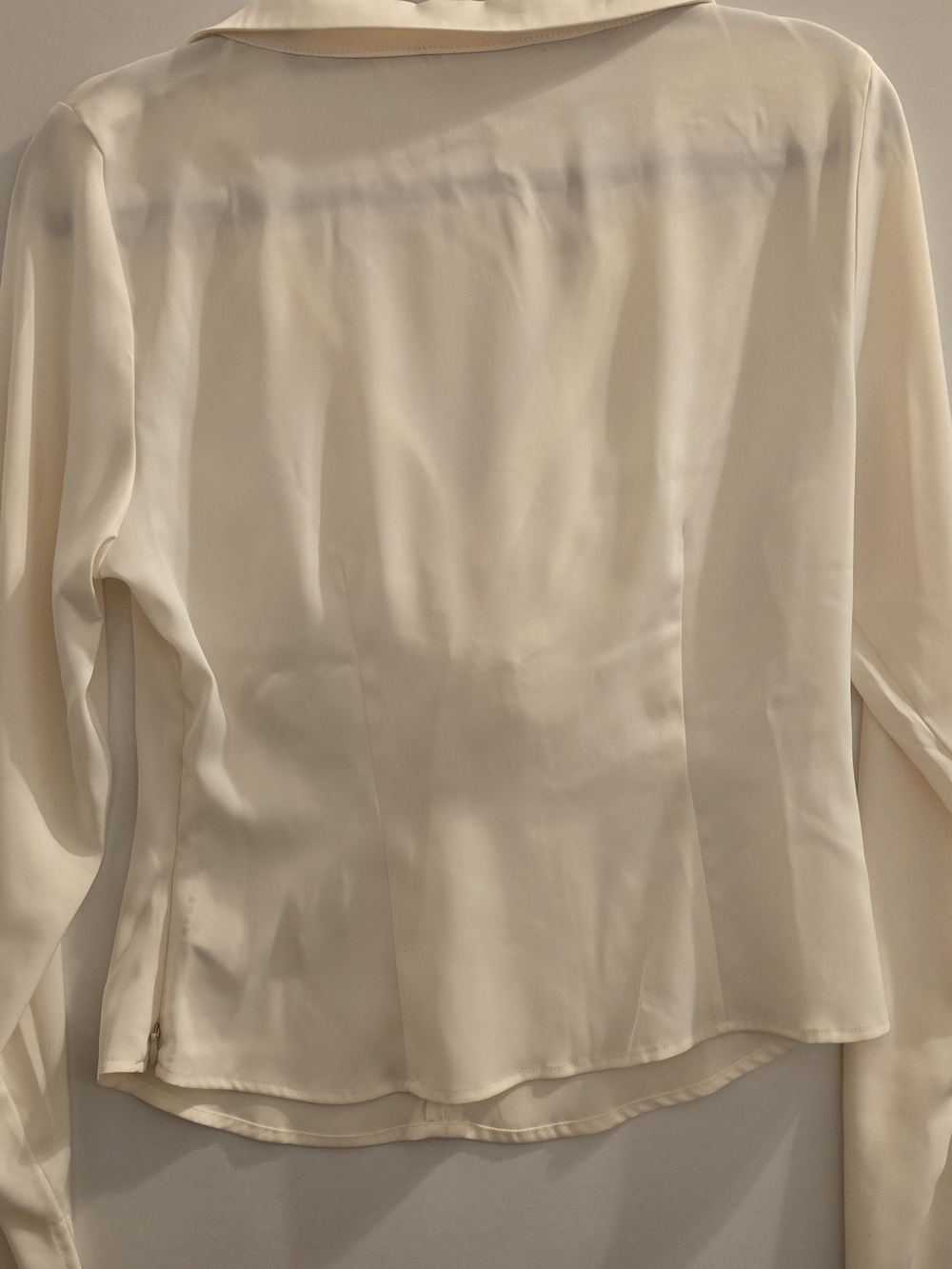Rachel Zoe Cream Long-Sleeve Silk Blouse